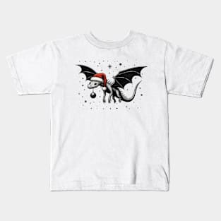 Neo gothic Christmas Dragon Kids T-Shirt